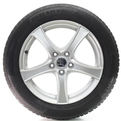 Skoda Karoq ND7 Superb 3T Winterräder Borbet F2 Continental 215/55R17 KBA 50398 - Bild 1 von 4
