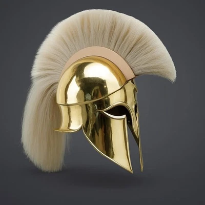 Casco Corinthian - Armadura de guerrero griego antiguo para disfraces, LARP, decoración Foto 1 de 4