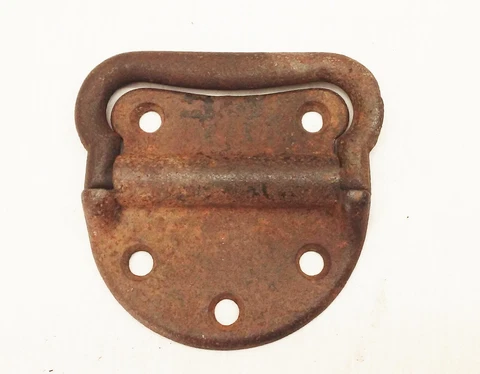 Vtg antique cast iron door gate handle pull industrial steampunk rustic Cover