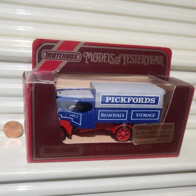 RARO MATCHBOX 1984 YESTERYEAR Y27A PICKFORDS FODEN VAGÃO A VAPOR "B Casting" NuBxd - Imagem 1 de 4