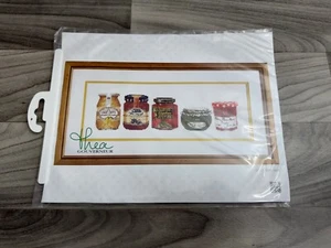 THEA GOUVERNEUR JAM JARS NEEDLEPOINT CANVAS CROSS STITCH KIT HOME KITCHEN JELLY - Imagen 1 de 2