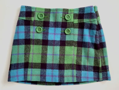 Falda a Cuadros Baby Gap Niñas Línea A Mezcla de Lana Invierno Azul Verde Talla 6 Nueva con Etiquetas Foto 1 de 2