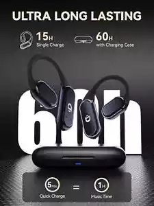 Demicea B8 Auricolari True Wireless a Conduzione Ossea OWS Cuffie Orecchie Aperte Nero - Foto 1 di 6