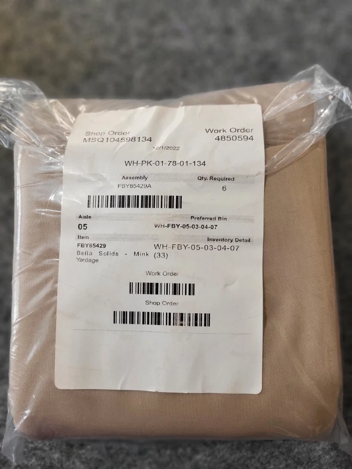 New Unopened Package Bella Solids Mink 6 yards - Image 1 of 1