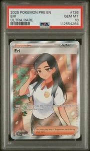 Pokemon Prismatic Evolutions Eri 136/131 Holo Ultra Rare - PSA 10 - Picture 1 of 2