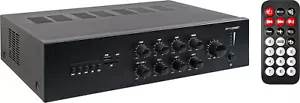 Mixer Public Address Amplifier 100V Line With Media Player 230V or 24V DC - Picture 1 of 4