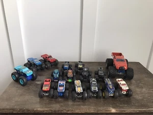 Mixed Huge Lot of 16 4x4 Monster Trucks Monster Jam Hot Wheels 1:64, 1:24 Scale - Picture 1 of 11
