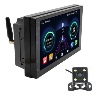 Reproductor de radio estéreo para automóvil con pantalla táctil GPS WIFI Bluetooth FM 4 núcleos con cámara 7 pulgadas  Foto 1 de 4