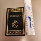 Livre vintage miniature marron adresse "Adressen" avec onglets alphabétiques - allemand