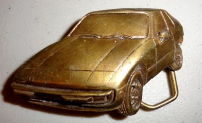 Indiana Metal Craft Porche 924 1979 hebilla de cinturón de latón Foto 1 de 2