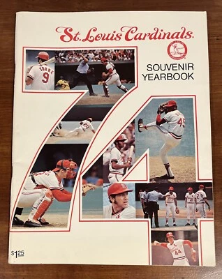 1974 St. Louis Cardinals Souvenir Yearbook - Bob Gibson Joe Torre Lou Brock - Image 1 of 4