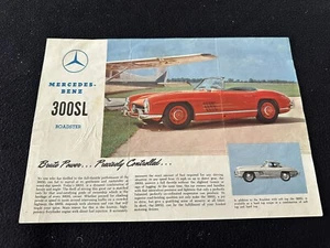 Hoja de folleto de ventas Mercedes Benz 300SL Roadster 1958-1961 catálogo W198 II 1959 - Imagen 1 de 6