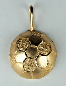 14K Gelbgold FUSSBALL Anhänger, 1,8 Gramm, Michael Anthony - Bild 1 von 7