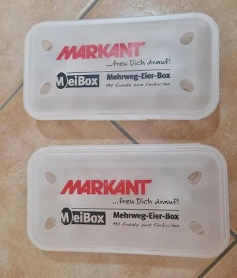 Mehrweg-Eierbox | 2 Stück | für je 8 Eier | für Transport/Kühlschrank - Bild 1 von 2