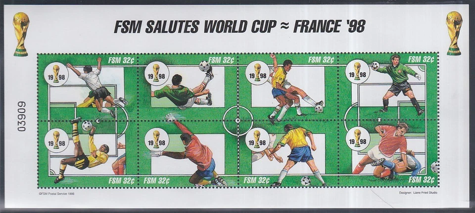Micronesia FSM Mint MNH 1998 FIFA Football World Cup Salutes Winners France - Image 1 of 1