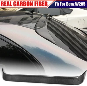 REAL CARBON Rear Roof Spoiler Top Wing Fit for Benz W205 C63 C43 Sedan 15-20 - Picture 1 of 15