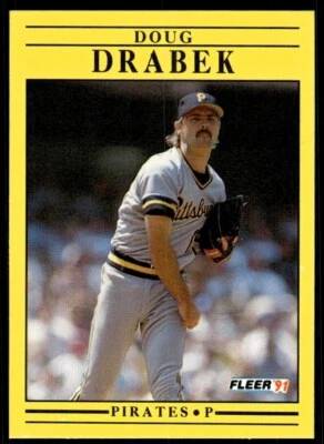 1991 Fleer Baseball Card Doug Drabek Pirates Pitcher #36 - Image 1 of 2