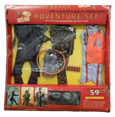 Juego de Aventura LJN MR. ACTION Años 70 DE COLECCIÓN SE ADAPTA A GI JOE FIGHTING YANK 12" Figuras Foto 1 de 4