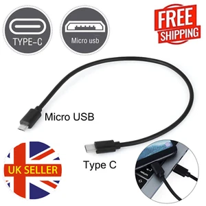 USB Type C Male to Micro USB Male Sync OTG Data Transfer Cord Cable Adapter Wire - Picture 1 of 12