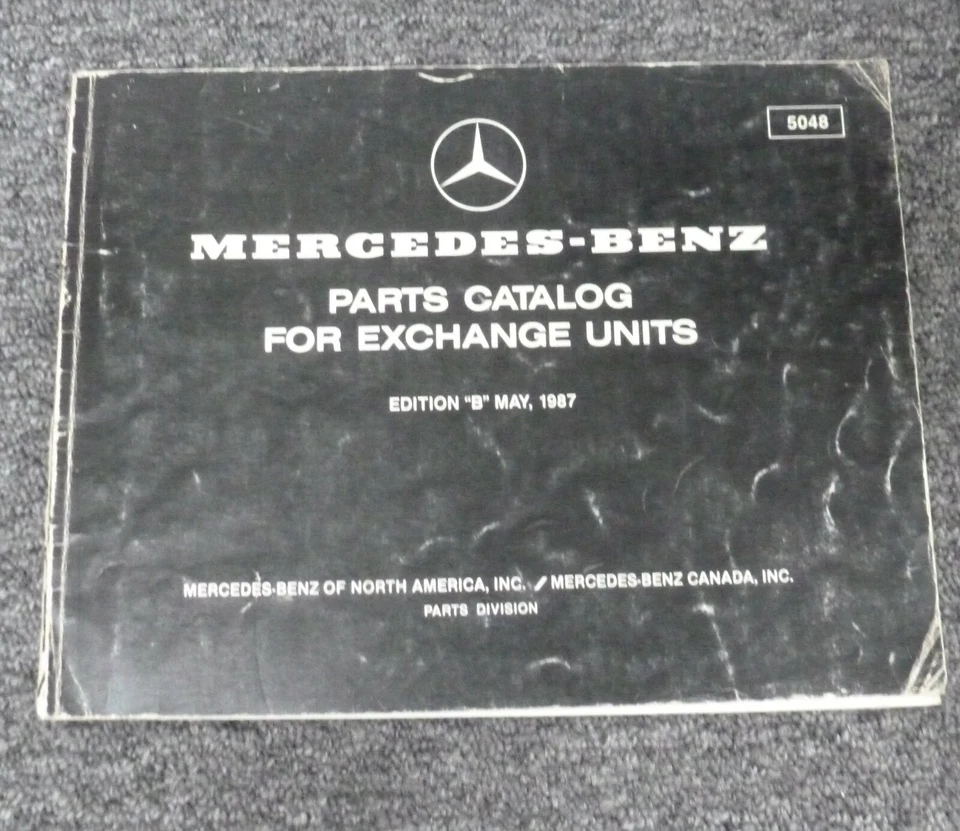 Mercedes Benz 380SE 380SEL 1984-1985 sedán cupé 380SEC catálogo de intercambio de piezas Foto 1 de 1