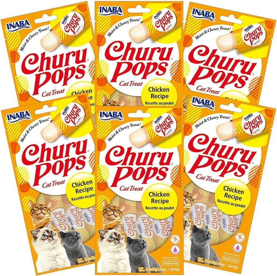 INABA Cat Churu Pops Chicken 60G x 6 Packs Cat Treats - image 1 of 1