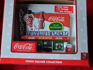 Funhouse Arcade TOWN SQUARE COCA COLA LIGHTED BUILDING 2003 ~~ MIB - Picture 1 of 2