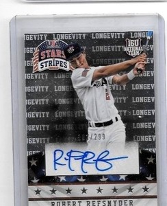 ROBERT REFSNYDER '15 PANINI USA BASEBALL STARS & STRIPES USA CERTIFIED AUTOGRAPH
