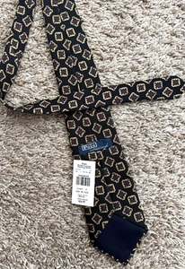 Vtg. Polo Ralph Lauren Factory NWT Neck Tie 100% Silk USA 55"L / 4"W Black - Picture 1 of 6