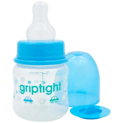Griptight New Born Baby Trinkflasche BPA frei mit bequemem Griff 60ml - Blau - Bild 1 von 4