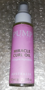 Pump Miracle Curl Oil 60ml Organic Coconut to Repair Hair Reduce Frizz