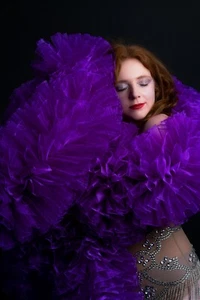 Purple Organza Boa 6ft / 1.8m - Picture 1 of 5