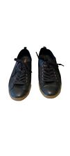 Prada 4E1938 Leather Sneakers Mens Size 12.5 UK 13 US Black Shoes Lace up Low 