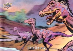 Tarjeta insertable Troodon # 31 Dinosaurs 2015 Upper Deck 3D Predators # - Imagen 1 de 2
