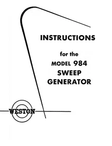 Generador de barrido manual Weston 984 - Imagen 1 de 1