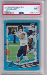 2023 Panini Donruss Optic NFL No. No. 216 Tyson Bagent Rookie Aqua 256/299 PSA 9 - Bild 1 von 2