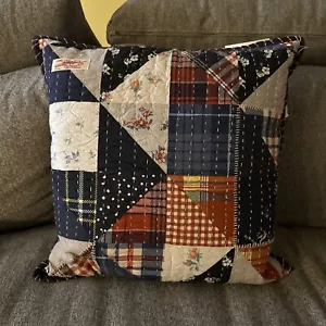 NWT Polo Ralph Lauren Westcroft Patchwork Red Multi Decorative Throw Pillow $250 - Picture 1 of 8