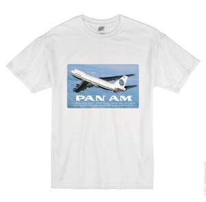 Camiseta Clásica Pan Am 747 Airlines Publicidad BLANCA - Imagen 1 de 1