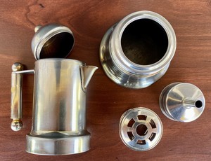 VINTAGE VEV VIGANO (ITALY) INOX 18/10 ESPRESSO COFFEE MAKER