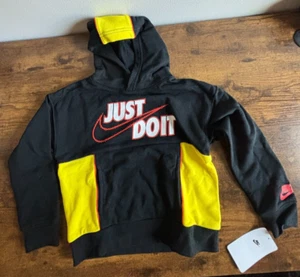 Nike Boy's Sportswear Just Do It Pullover Hoodie Kids - Size 6 - Picture 1 of 6