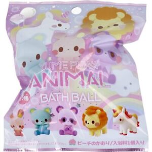 SK Japan Yumefuwa Animal Bath Ball Peach Scent 75g 1 serving