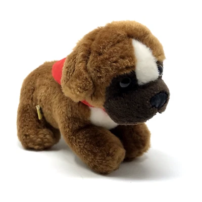 BUILD A BEAR WORKSHOP SMALLFRYS ST BERNARD DOG WITH RED BANDANA PLUSH ANIMAL - Image 1 of 4