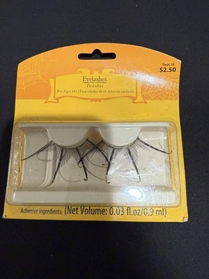 Pestañas postizas extra largas con puntas doradas disfraz de Halloween adhesivo Foto 1 de 4