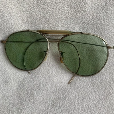 Gafas de sol vintage Aviator Bausch & Lomb tinte verde 1/10 12k GF Ranger Foto 1 de 4