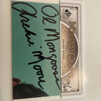 Tarjeta SP Legendary Cuts Mystery Cuts Archie Moore 2009 automática #50/65 # LC-MC Foto 1 de 2