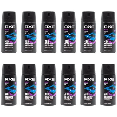 12PK Axe 150ml Deodorant Bodyspray 48hr Odour Protection For Men Marine Scent - image 1 of 4