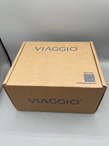 Viaggio Circolo Rosette Satin Brass Passage with Satin Black Contempo Fluted Lev - Bild 1 von 8