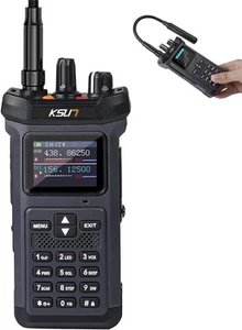 KSUN UV119D GMRS Radio Handheld Multi Band Receiving Two Way Long Grey - Picture 1 of 7