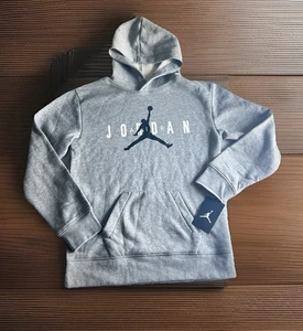 Air Jordan Hoodie Jumpman Boys YOUTH Large Carbon Heather NWT 95B926-GEH Sports - Picture 1 of 10