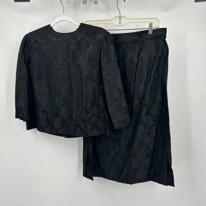 Handmade Womens Vintage Jacquard Set Size M Old Money Evening Elegance Two Piece - Picture 1 of 8