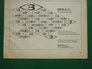6/1975 PUB BERTIN et Cie INDUSTRIES AERONAUTIQUES ET SPATIALES GERMAN AD - Foto 1 di 1